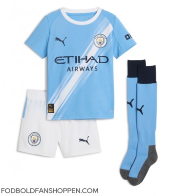 Manchester City Erling Haaland #9 Hjemmebanetrøje Børn 2025-26 Kortærmet (+ Korte bukser)